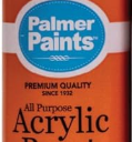 Palmer Paints™ PREMIUM QUALITY SINCE 1932 All Purpose Acrylic Paint  Permanent BONFIRE ORANGE 2 FL. OZ. (59 mL)