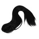 Vaguelly Drawstring Ponytail Extension Natural Looking Synthetic Hairpiece for Women for Parties Events and Daily Wear Adds Volume (Black)