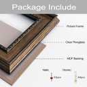 Brown Classic Picture Frames for Display 11x14 inch Painting, Artworks, Polystyrene Frames with Acrylic glass and MDF Back, Wall Mount Photo Frames 11x14 for Home Decor