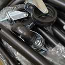 MISSLO Heavy Duty Clothing Racks for Hanging Clothes Rack Double Rod Garment Rack Rolling Closet Wardrobe Rack on Wheels, Metal, Adjustable, Black