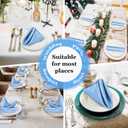 Bailarina 80 Pack Blue Mist Satin Napkins,17x17 Inches Wedding Napkins Square Soft Silky Table Napkins Bulk Decorative Elegant Cloth Napkin for Party Decoration, Banquet,Wedding,Graduation