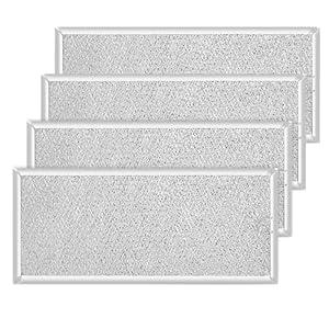 Prokitchen WB06X10596 Microwave Grease Filter Fit for Whirlpool Microwave Grease Filter and Fit for Ge Microwave Filters Replacement, Microwave Vent Filter Replacement, 13-3/ 8"x5-7/ 8" in, 4 Pack