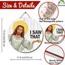 2 x Funny Christmas Wooden Wreaths for Front Door Gag Xmas Welcome Sign White Elephant Gifts for Adults Jesus Christmas Decorations for Home