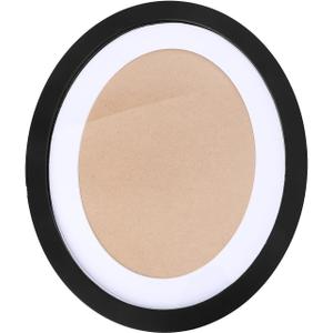 Garneck Oval Picture Frames 11.8''x9.8'' Vintage Photo Frame Classic Wooden Oval Shape Picture Frame Wall Hanging Decoration for Living Room Bedroom With Seamless Nail and S Nail (Black)