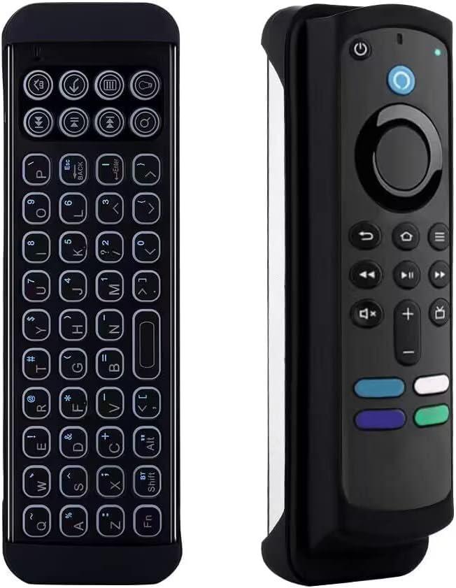 iPazzPort Mini Bluetooth Keyboard Wireless with Remote Case for Amazon Firestick, Fire TV Stick /4K/Lite/Cube, Fire TV 3rd Gen, Echo Show 15.