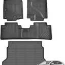 Jenofa-Car Floor Mats for 2012-2016 Honda CR-V LX EX SE (Not for CRV Touring& EX-L) All Weather Waterproof Anti-Slip Full Set Floor Liners Custom for CRV Accessories Black
