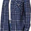 WallFlower Casual Fleece and Plaid Shackets Jackets Juniors for Women, Soft Button-Down (XL)