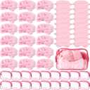 Hoteam 54 Pcs Galentine Pink Spa Party Supplies Girls Sleepover Party Favors Set of 18, Pink Bow Headbands, Sleep Eye Masks, Cosmetic Bags for Girls Women Birthday Bachelorette Slumber Gifts