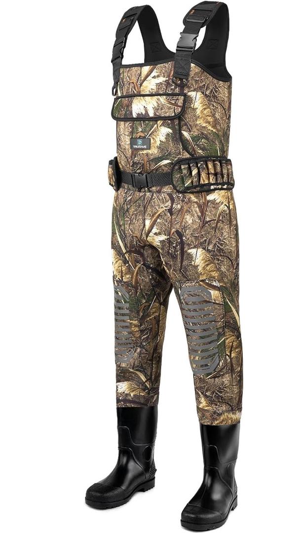 Chest Waders for Men & Women Waterproof,Fishing Neoprene Waders,Hunting Waders with Boots (M5/W7, Reed-grass)