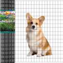 Wire Fence 24in x 50ft, 2X 3 16GA, Black PVC Coated Garden Fence for Yard Garden Border Fencing Roll Vinyl Coating Metal Wire Mesh for Yard Vegetable Plant Protection Poultry Netting