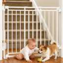 Extra Tall Baby & Dog Gate, 26.4-43" W x 39" H, No Bottom Bar, Drill Mount