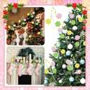 3 x 6 Pcs Pastel Christmas Tree Ball Picks 14.9 Inch Macaron Color Balls Ornaments for Christmas Tree Topper Xmas New Year Winter Holiday Wedding Home Decorations