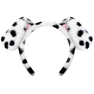 Dalmatian Ears Headband Dog Ears Headband for Women Costume Hair Accessories for Halloween Party Cosplay (Dalmatian Ears, One Size) (1 Count (Pack of 1))