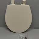 Bemis 730SLEC Slow Close Toilet Seat, Easy Clean Hinges and Durable Plastic Seat, Made in USA, Round, Bone