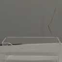 BRVNOTA Acrylic Napkin Holder, Clear Waterproof Vertical Guest Towel Holder for Dining Table, Disposable Hand Towels Tray for Bathroom/Hotel/Kitchen (1 PCS)