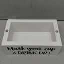Double Single Cup Holder with Marker Slot Mark Your Cup and Drink Up Cup Holder Party Cup Organizer Drink Dispensers for Parties 2 Sides Designs Housewarming Hostess Gift Cup Dispensers Countertop