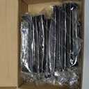 Ravinte 20 Pack 5 Inch Hole Center Solid Slim Square Pulls Matte Black Kitchen Cabinet Handles Square Bar Drawer Handles Flat Black Drawer Pulls for Cupboard Dresser and Cabinets