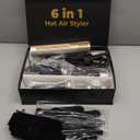 Hair Dryer Brush,Blow Dryer Brush with Attachments,110000 RPM Curly Twist 6 in 1 Air Style, Professional Ionic Hair Styling Tool, Left & Right Air Curler, Volumizer (Gray Silver)