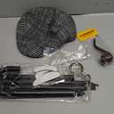 100th Day Old Man Costume 1920s Grandpa Accessories Newsboy Hat Glasses Moustache Eyebrows Pocket Watch(Vivid Style)