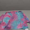 SOFIA'S CHOICE Women's Short Sleeve Tie Dye Crop Top Crew Neck Loose Summer Casual Tee Pink TD X-Large