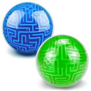 3D Puzzle Ball Maze Brain Teasers Games Puzzle Toy Gravity Memory Cube Educational Toys Gifts for Students Teens Adults,Blue and Green