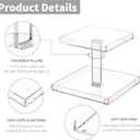 2-Tier Acrylic Perfume Organizer, Display Stand for Dresser & Counter, Vanity Trays Makeup Storage Holder, Bathroom & Kitchen Organizer (12x8)