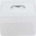 Jekiyo Clear Plastic Storage Bin, 12 Quart Latching Box with Lid, 1 Pack