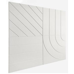DECORITA 21.65" Large Square Acoustic Panels 4-Pack - Sound Absorbing Wall Panels, Noise Reducing Soundproof Decorative Felt Tiles for Home Office, Studio, Living Room -Aurora Green