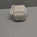 Marwood Rope Knot Door Stops Decorative Nautical Door Stopper Handmade with Handle, Weighted Interior Square Doorstop Sailor Knot for Door and Window - Beige (5"x5", 4.4lbs)