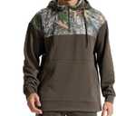 LOOGU Hunting Hoodies for Men Fleece Lining Performance Insulation Pullover Camo Hoodie (X-Large, Dbrown Tree)
