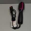 DORISILK Small Dual Voltage Blow Dryer Brush for Travel,4 in 1 Blow Dryer Brush for Drying Straightening Curling VolumizingTravel Hot Air Styler with European Plug2 Inch Oval Barrel (Black)