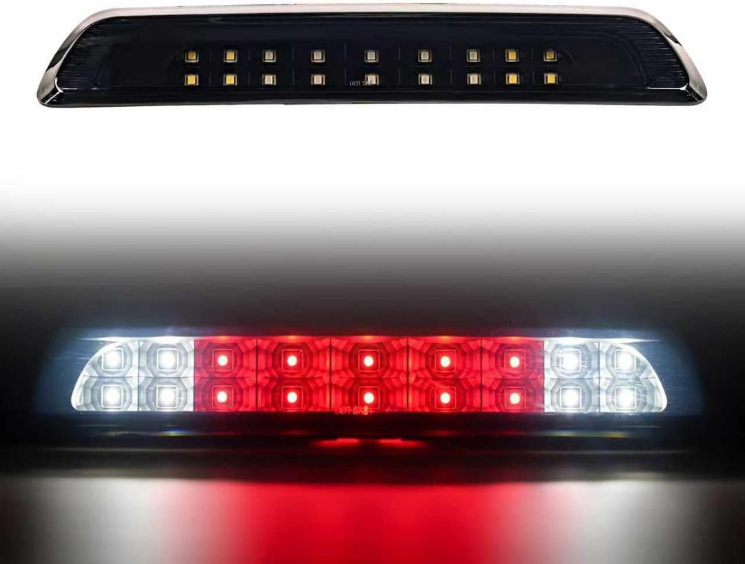 LED 3rd Brake Light, High Mount Stop Light,Third Brake Light Assembly Cargo Lamp Compatible with 2007-2016 Toyota Tundra, High Mount Rear Brake Lights Assembly, Black Smoke