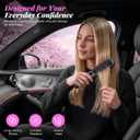 Go Brush Pro 2026, Cordless Hair Straightener Brush, Mini Hair Straightener with 4 Temperature Settings, Portable Hair Straightener Brush with MCH Heating and Ionic & Ceramic Care for Women (Black)