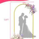 7.2 FT Wedding Arch Backdrop Stand, Gold Metal Arch Stand for Wedding Ceremony, Birthday Party, Baby Shower, Graduation, Floral Balloon Decoration