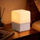 JJ&RY Cool Lift Touch Lamps for Nightstand, Cordless Warm Night Light for Baby Nursery/Sleep Aid, Dimmable/2600K Amber/2000mAh Rechargeable, Small Bedside Nightlight for Kids and Adults' Bedroom