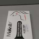 morvally 50s Vintage Medium Length Black Wigs with Bangs | Natural Wavy Synthetic Hair Wig for Women Cosplay Halloween (2 Piece Set)