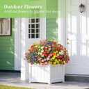 Artificial Flowers for Outdoors, UV Resistant Fake Outdoor Flower, Realistic Fake Wild Flowers No Fade Faux Outside Decoration for Planter Beds, Window Box, Garden Pots, Porch, Vase (18P)