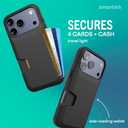 Smartish iPhone 17 Pro Wallet Case - Wallet Slayer Vol. 1 [Slim + Protective] Credit Card Holder - Drop Tested Flip Hidden Card Slot Cover for Apple iPhone 17 Pro - Black Tie Affair