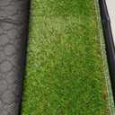 HQ4us Dog Grass Pad with Tray Small 23" x 16" Dog Litter Box Toilet for Puppy (No Grate) with 2×Artificial Grass for Dogs with Hemmed Edge, Pee Pads for Dogs, Realistic, Less Stink, Potty for Balcony