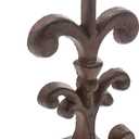 Comfify Fleur De Lis Cast Iron Door Stop One Decorative Wedge with Felt Bottom Antique Rust Brown 4" x 3.5" x 7.75"