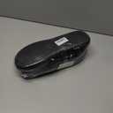 NewDenBer Men's Warm Memory Foam Suede Plush Fleece Lined Slip on Indoor Outdoor Clog House Slippers (Black)