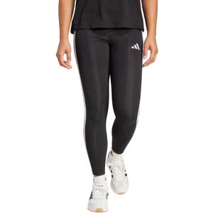 adidas Women's Essentials 3-Stripes Cotton Leggings (Large, Black/White)