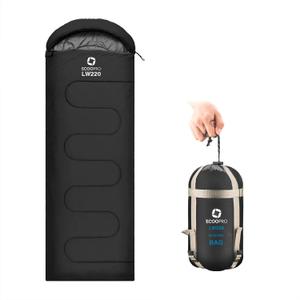ECOOPRO Warm Weather Sleeping Bag - Portable, Waterproof, Compact Lightweight, Comfort with Compression Sack - Great for Outdoor Camping, Backpacking & Hiking-83 L x 30" W Fits Adults (Black)