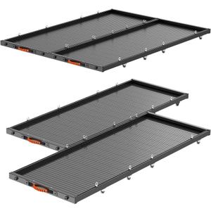 Aluminum Wheel-Rolling Slide-Out Truck Bed Storage Tray (2-Pack) – 400LBS Load Capacity, No-Drill Installation, Multi-Use Rolling,Fit Full-Size Bed Organizer for 5' 6”+ Beds (63.5" Dx47.2 W （inch）)