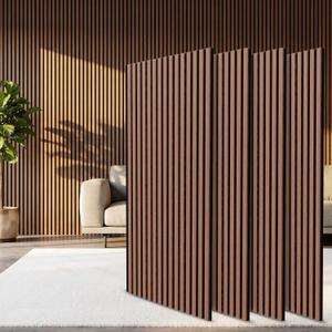 Wall Panels Wood Slat Acoustic: 4-Pack 47.2" x 23.6"/ 120 x 60cm - 31ft²