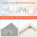 4 Pack Paint by Numbers Kits for Adults Kids Beginner, Christmas Easy Framed Adults Paint by Number Kits on Wooden Framed Canvas, DIY Acrylic Color Painting by Number for Home Decor Gift 8x8 Inch