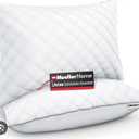 MÜELLERHOME Hotel Collection Pillows for Side Sleepers, Back Stomach Sleepers, European Made, Cooling Gel Pillows Queen Size Set of 2