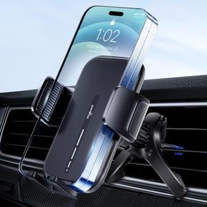 volport Vent Phone Mount for Car, Hands Free Air Vent Clip Cellphone Holder with Deep Wide Clamp, Universal Automobile Cradle Fit for Mercedes Benz, Toyota RAV4, Thick Case iPhone Wallet Card Holder