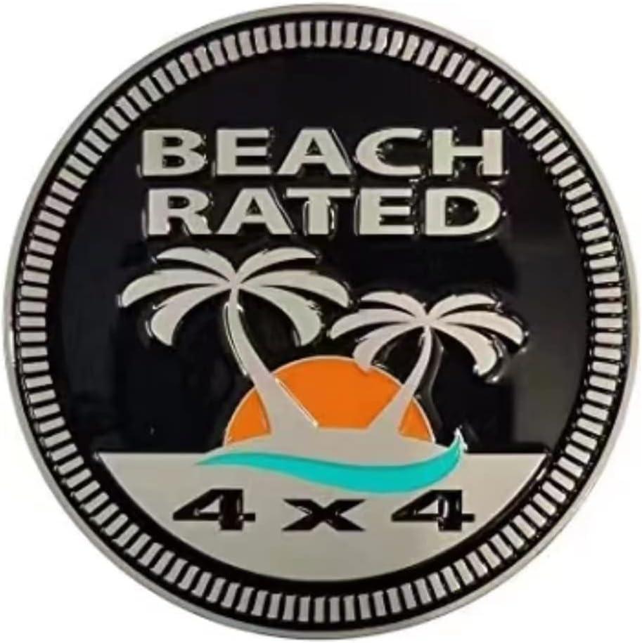 4 x 4 3D Emblem Automotive Badge Round Emblem Decals Car Badge Decals Stickers Stickers (B R)