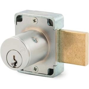100DR Deadbolt Lock | 7/8 Chrome Key US26D | NATL KA915 Easily Rekeyable Cabinet Door Lock, Keyed Alike | Grade 1 Door Locks with Keys | Deadbolt Cabinet Locks | Cabinet Lock for Doors